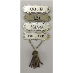 Massachusetts 29th Vol. Infantry Ladder Badge 