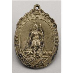 A Silver Virginia State Seal Medallion from the