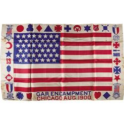 Silk Flag Scarf From the 1900 G.A.R. Encampment