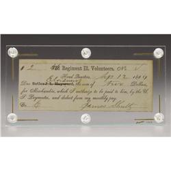 46th under 72nd Regiment Ill. Volunteers Scrip