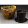 Image 1 : Lincoln Style Beaver Stove-Top Hat with Case