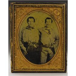 1/2 Plate Daguerreotype of CSA Caldwell Brothers