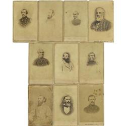 Collection of Ten CSA Generals CDVs