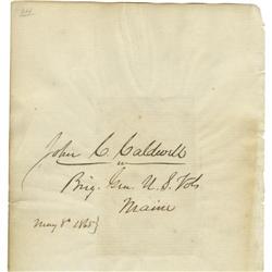 U.S. General John C. Caldwell Signature