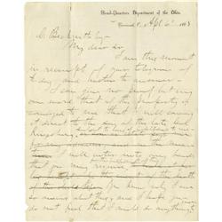 A.E. Burnside War-Dated ALS