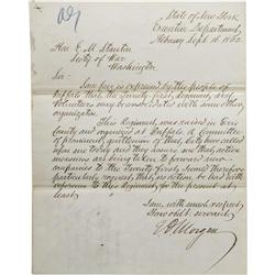 Abner Doubleday Endorsed ALS NY 21st Regiment