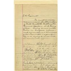 Manuscript Signed by Several Congressmen 1884