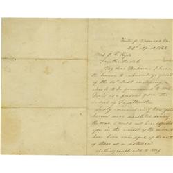 Jefferson Davis ALS Written From Prison
