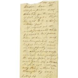 Jefferson Davis Autograph Note Signed "J D"