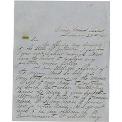 CSA Gen John Bell Hood Autograph Letter Signed