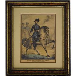 Major-General George Meade Hand Colored Litho 