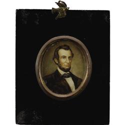 Abraham Lincoln Portrait Minature on Ivory 