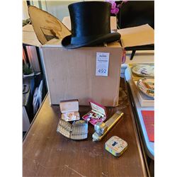 Antiques and  Beaver Pelt Top Hat B