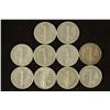 Image 2 : 10 ASSORTED 1940'S MERCURY DIMES