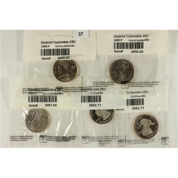 5-2009 DISTRICT OF COLUMBIA  QUARTERS 2-2009-P BU,