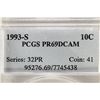 Image 3 : 1993-S ROOSEVELT DIME PCGS PR69 DCAM
