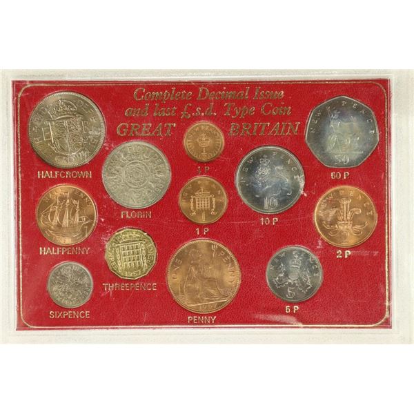COMPLETE DECIMAL ISSUE & LAST L.S.D. TYPE COIN