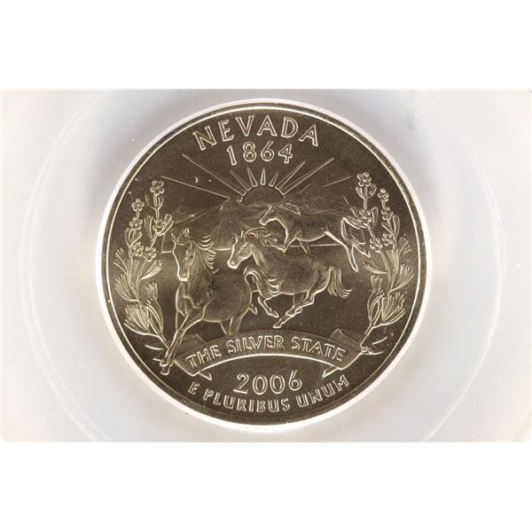 2006-P NEVADA QUARTER PCGS MS68 SATIN FINISH