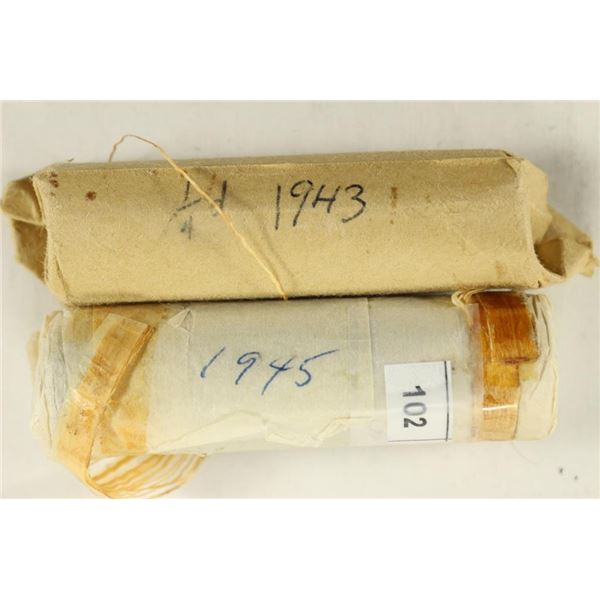 2-SOLID DATE ROLLS OF GREAT BRITAIN FARTHINGS