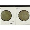Image 1 : 1946 & 1947 AUSTRALIA SILVER FLORINS