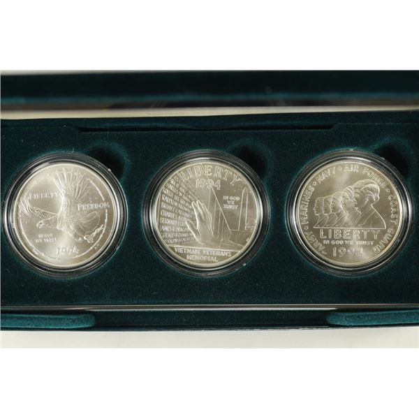 1994 US VETERANS COMMEMORATIVE SILVER DOLLARS