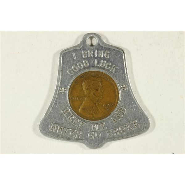1952-D ENCASED LINCOLN CENT IN LIBERTY BELL