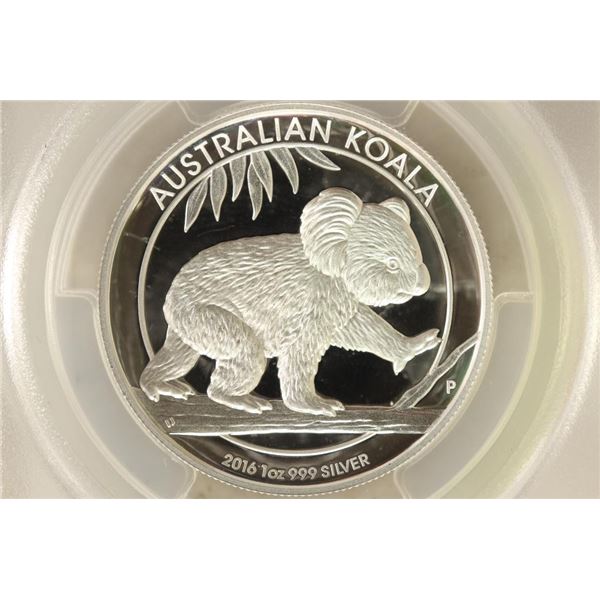 2016-P AUSTRALIA KOALA 1 OZ. HIGH RELIEF SILVER $