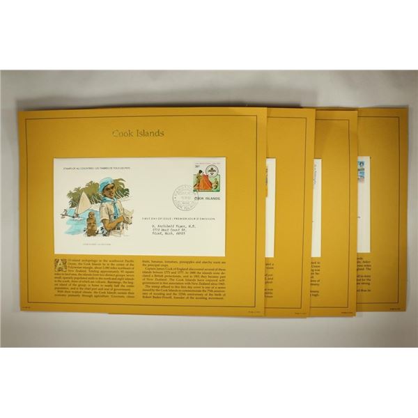 4 ASSORTED 1983 1ST DAY ISSUE ENVELOPES WITH