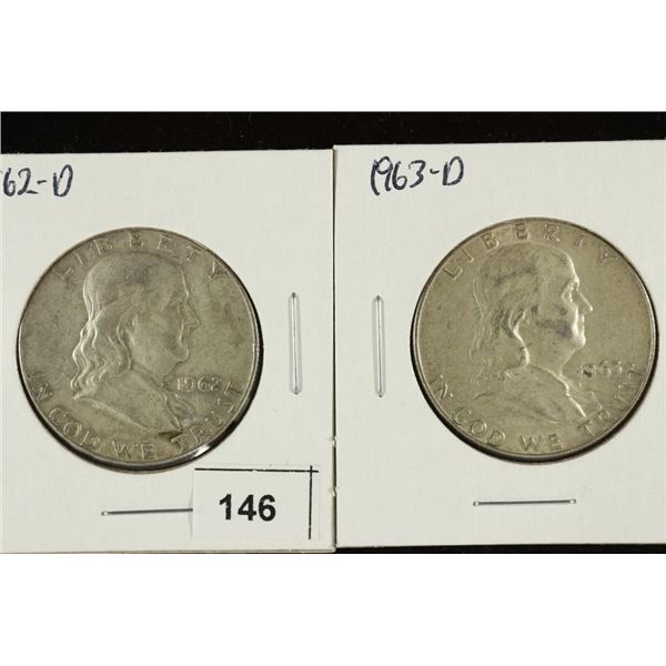 1962-D & 1963-D FRANKLIN HALF DOLLARS