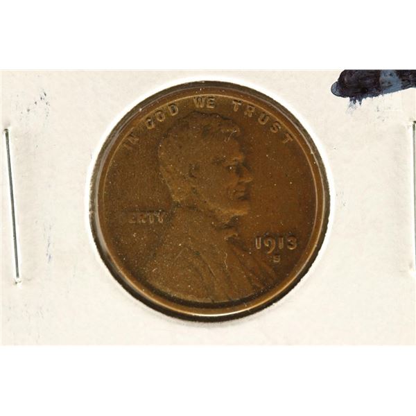 1913-S LINCOLN CENT (SEMI-KEY) VERY GOOD