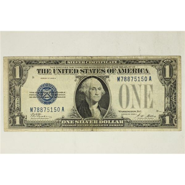 1928-A $1 FUNNY BACK SILVER CERTIFICATE BLUE SEAL