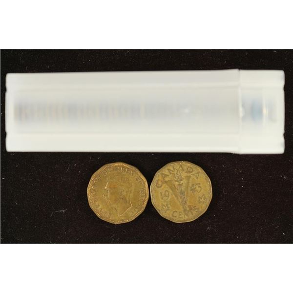 ROLL OF 40-CANADA 1943 TOMBAC 5 CENTS