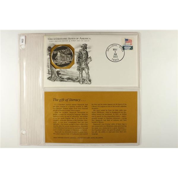 27 GRAM SILVER PROOF TOKEN ON GREAT HISTORIC SITES