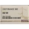 Image 3 : 1927 FRANCE 50 CENTIMES NGC AU50