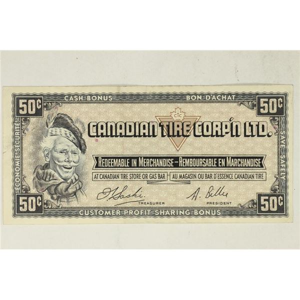 50 CENT CANADIAN TIRE MONEY