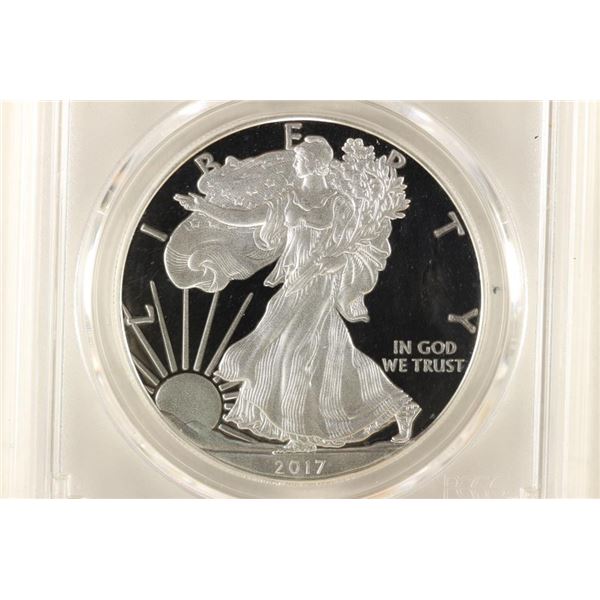 2017-S SIGNED AMERICAN SILVER EAGLE PCGS PR70