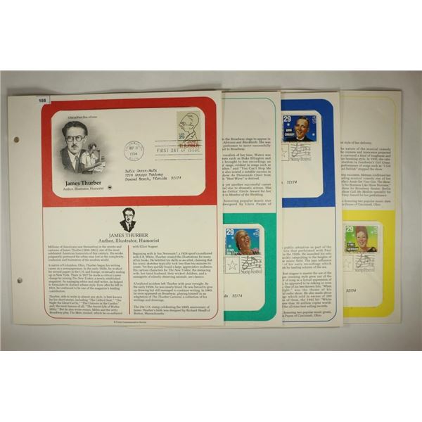 4 ASSORTED 1994-1ST DAY ISSUE ENVELOPES WITH