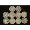 Image 1 : 10 ASSORTED 1940'S MERCURY DIMES