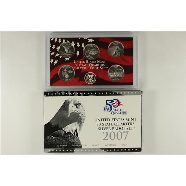 2007 SILVER US 50 STATE QUARTERS PROOF SET WITHBOX