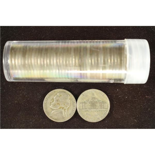 ROLL OF 40-1944-S 35% SILVER JEFFERSON WAR NICKELS