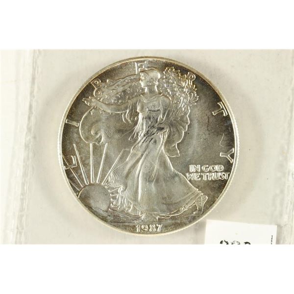 1987 AMERICAN SILVER EAGLE BRILLIANT UNC