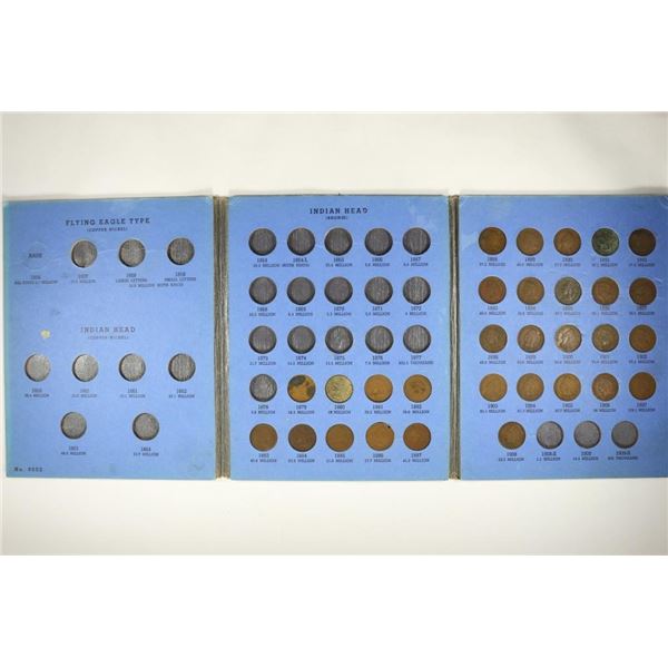 PARTIAL INDIAN HEAD CENT ALBUM INCLUDES: 30 COINS
