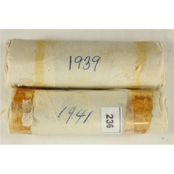 2 SOLID DATE ROLLS OF GREAT BRITAIN FARTHINGS
