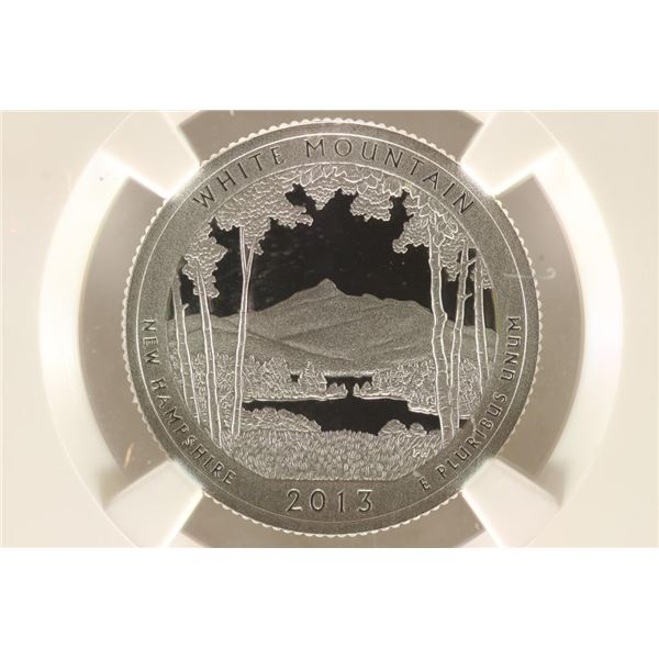 2013-S SILVER WHITE MOUNTAIN QUARTER NGC PF69