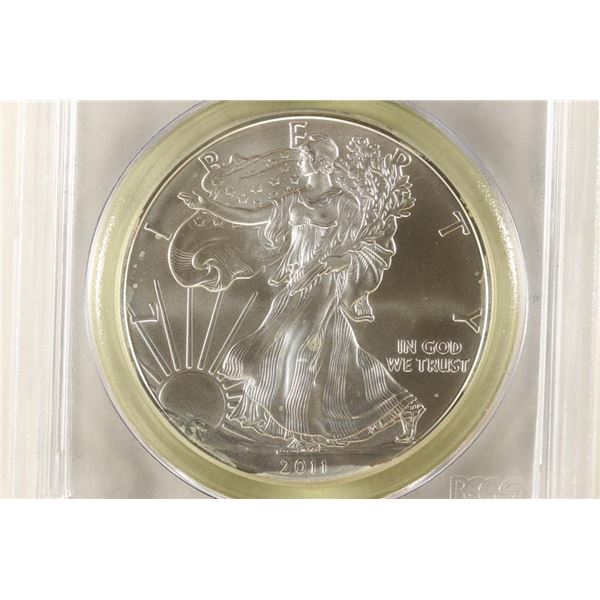 2011 (W) AMERICAN SILVER EAGLE PCGS MS70