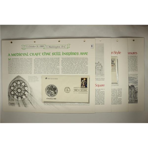 4 ASSORTED 1980 1ST DAY ISSUE ENVELOPE AND