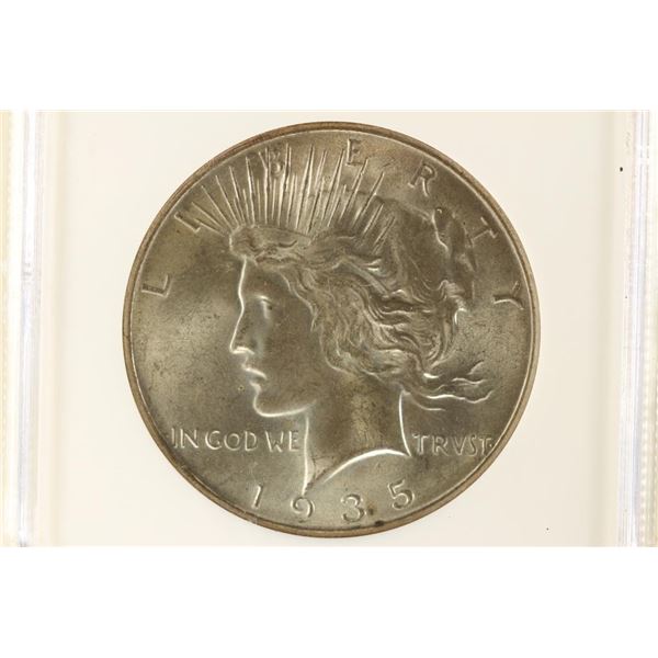 1935 PEACE SILVER DOLLAR NGC MS65