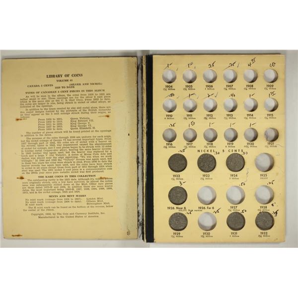 PARTIAL CANADA NICKEL ALBUM CONTAINS: 50 COINS
