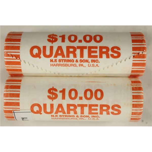 2-$10 ROLLS OF 2009-P GUAM QUARTERS BRILLIANT UNC