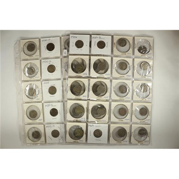 40 ASSORTED OLD DEALER STOCK BUFFALO NICKELS